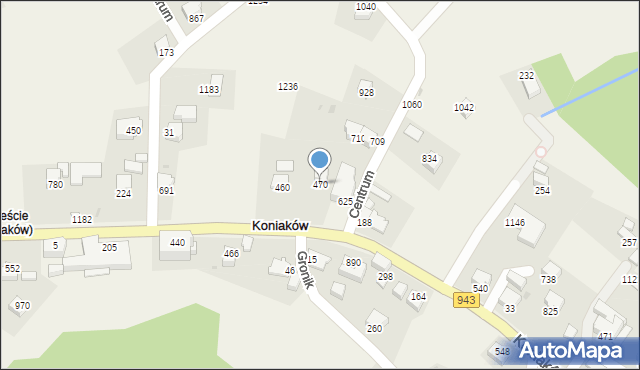 Koniaków, Koniaków, 470, mapa Koniaków
