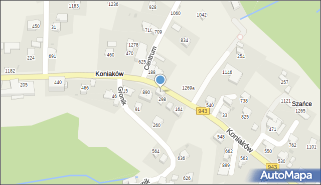 Koniaków, Koniaków, 704, mapa Koniaków