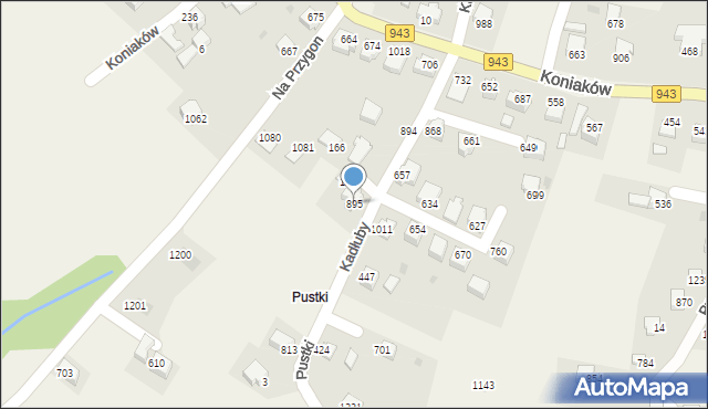 Koniaków, Koniaków, 895, mapa Koniaków