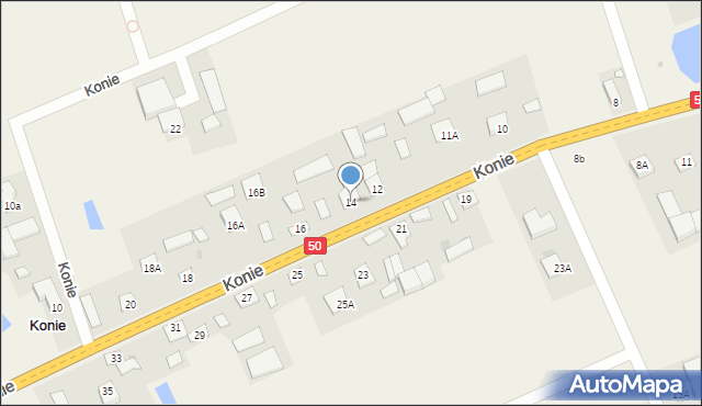 Konie, Konie, 14, mapa Konie