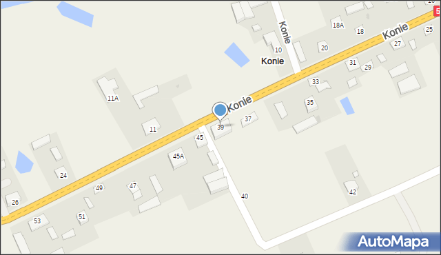 Konie, Konie, 39, mapa Konie