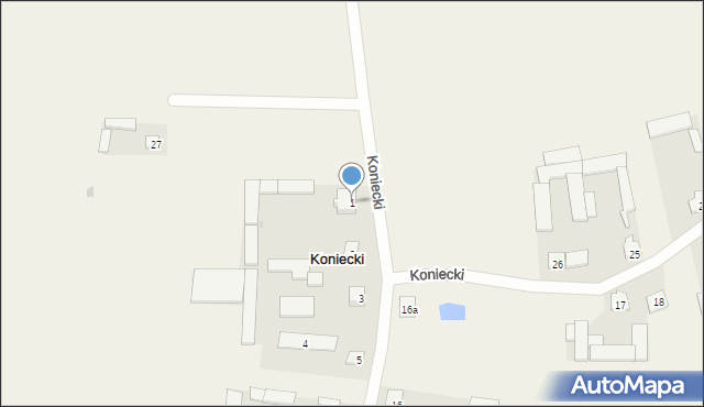 Koniecki, Koniecki, 1, mapa Koniecki