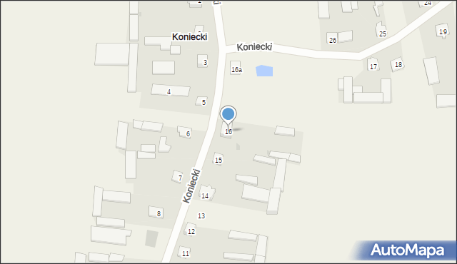 Koniecki, Koniecki, 16, mapa Koniecki
