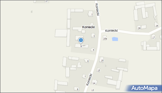 Koniecki, Koniecki, 4, mapa Koniecki