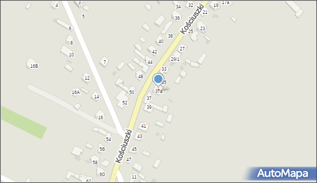 Koniecpol, Kościuszki Tadeusza, gen., 37a, mapa Koniecpol