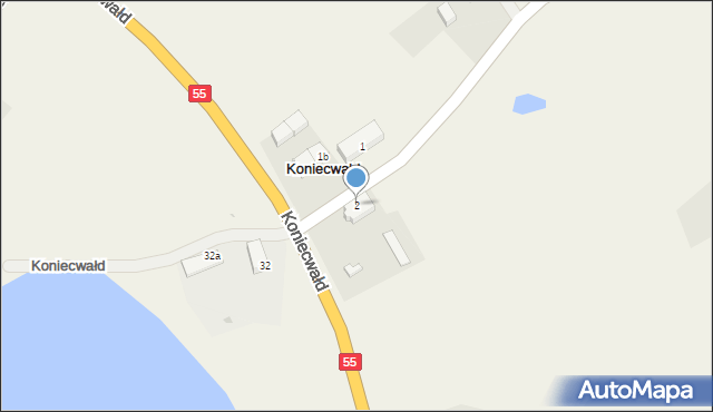 Koniecwałd, Koniecwałd, 2, mapa Koniecwałd