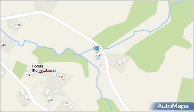 Konieczkowa, Konieczkowa, 127a, mapa Konieczkowa