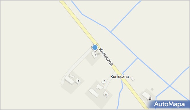 Konieczna, Konieczna, 4, mapa Konieczna