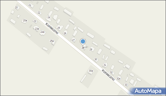 Konieczno, Konieczno, 28, mapa Konieczno