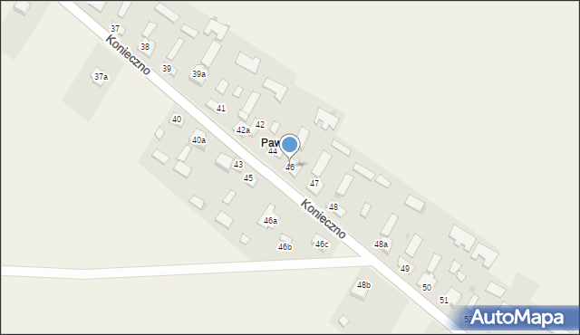 Konieczno, Konieczno, 46, mapa Konieczno