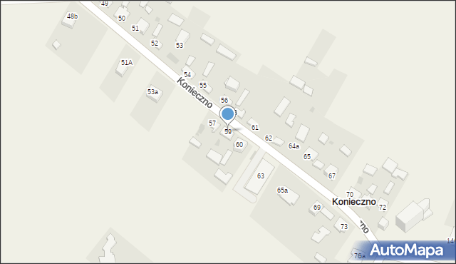 Konieczno, Konieczno, 59, mapa Konieczno