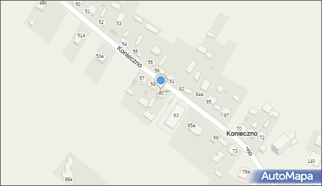 Konieczno, Konieczno, 60, mapa Konieczno