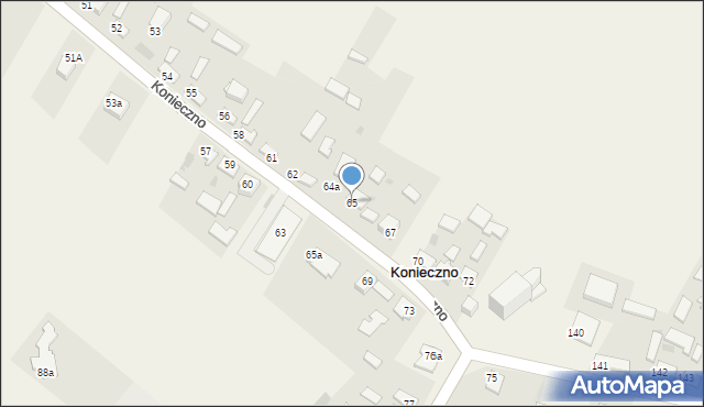 Konieczno, Konieczno, 65, mapa Konieczno
