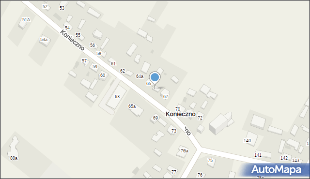Konieczno, Konieczno, 66, mapa Konieczno