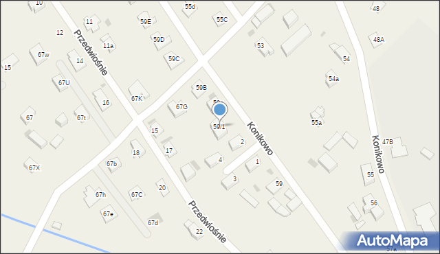 Konikowo, Konikowo, 59/1, mapa Konikowo