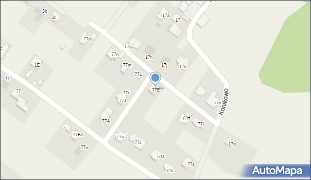 Konikowo, Konikowo, 77E, mapa Konikowo