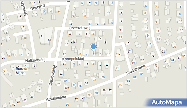 Konin, Konopnickiej Marii, 4, mapa Konina