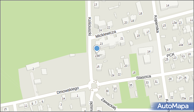 Konin, Kościuszki Tadeusza, gen., 13A, mapa Konina