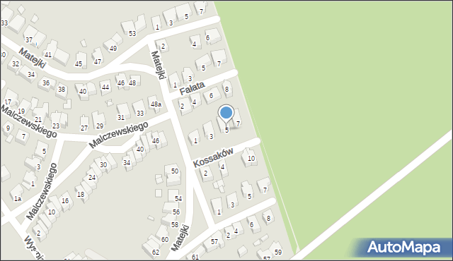 Konin, Kossaków Juliusza i Wojciecha, 5, mapa Konina