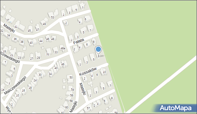 Konin, Kossaków Juliusza i Wojciecha, 7, mapa Konina