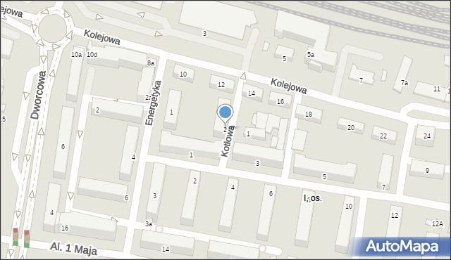 Konin, Kotłowa, 2, mapa Konina