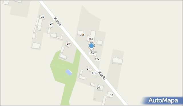 Konin, Konin, 18a, mapa Konina