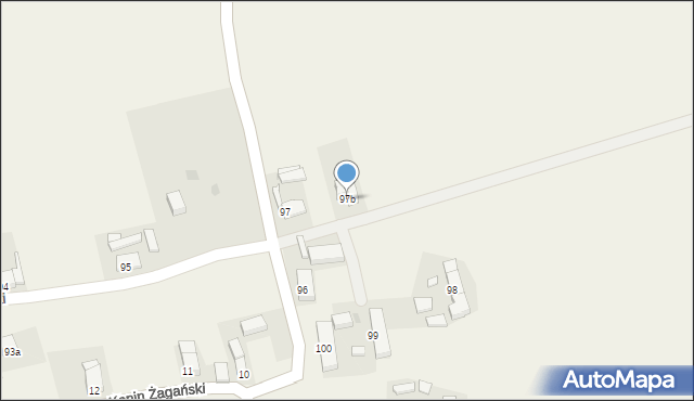 Konin Żagański, Konin Żagański, 97b, mapa Konin Żagański