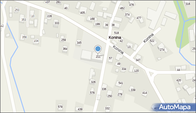 Konina, Konina, 211, mapa Konina