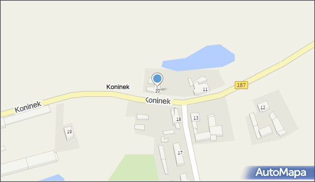 Koninek, Koninek, 10, mapa Koninek