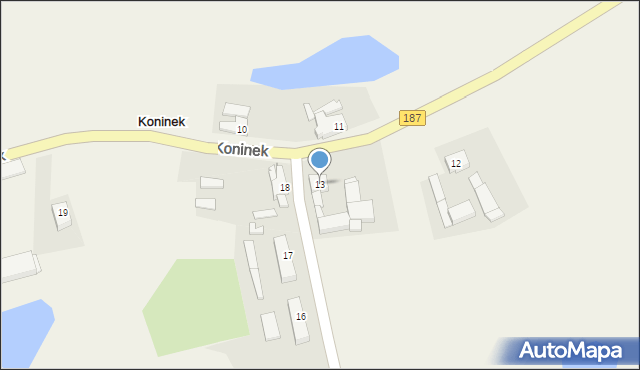 Koninek, Koninek, 13, mapa Koninek