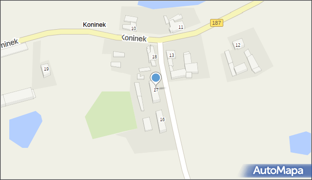 Koninek, Koninek, 17, mapa Koninek