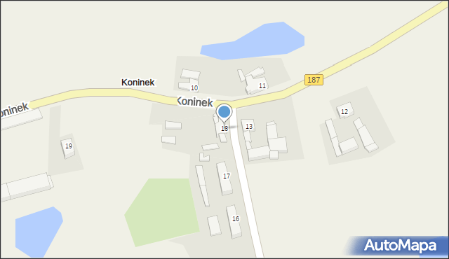 Koninek, Koninek, 18, mapa Koninek