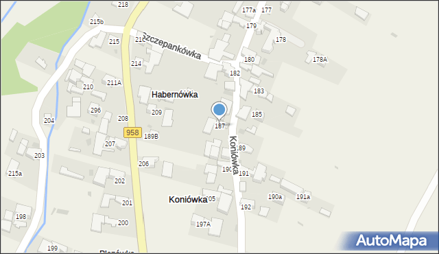 Koniówka, Koniówka, 187, mapa Koniówka