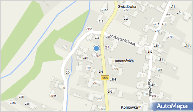 Koniówka, Koniówka, 211A, mapa Koniówka