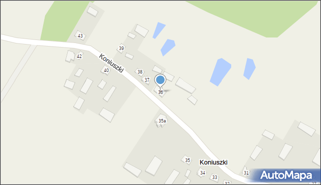 Koniuszki, Koniuszki, 36, mapa Koniuszki