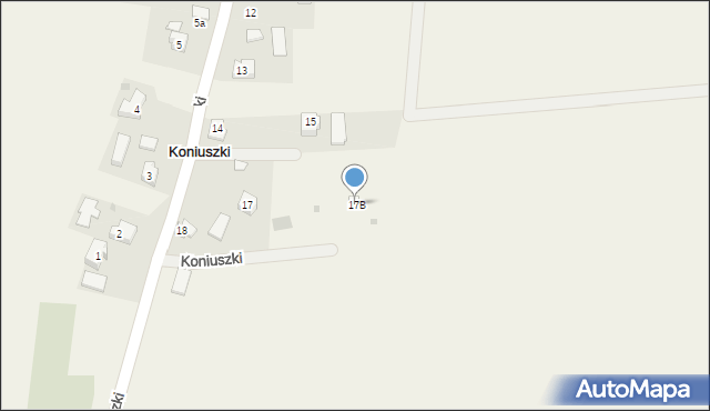 Koniuszki, Koniuszki, 17B, mapa Koniuszki