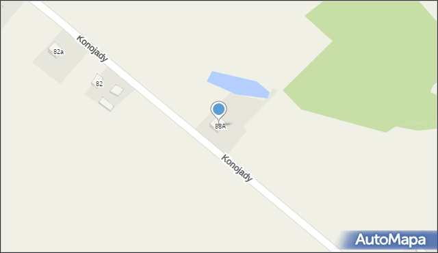 Konojady, Konojady, 88A, mapa Konojady