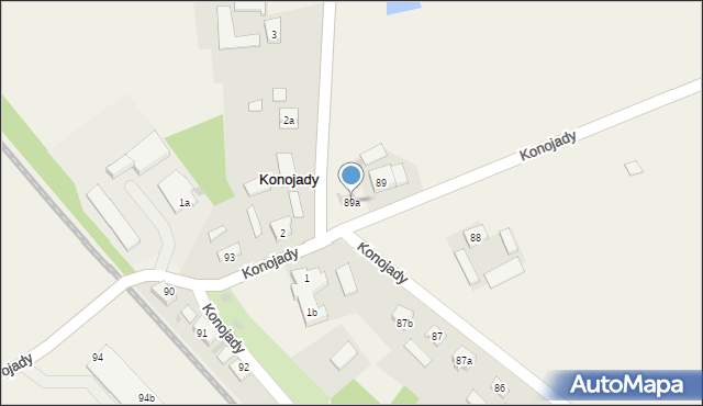 Konojady, Konojady, 89a, mapa Konojady