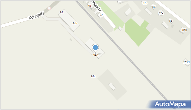 Konojady, Konojady, 94A, mapa Konojady