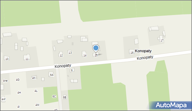 Konopaty, Konopaty, 15, mapa Konopaty