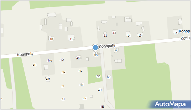 Konopaty, Konopaty, 6A, mapa Konopaty