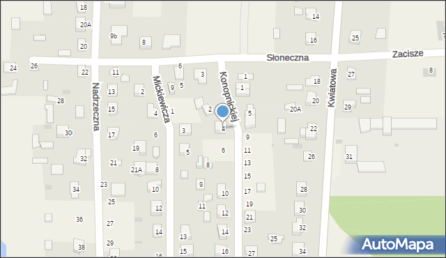 Konopki, Konopnickiej Marii, 4, mapa Konopki