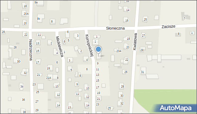 Konopki, Konopnickiej Marii, 7, mapa Konopki