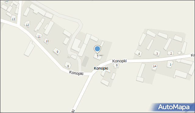 Konopki, Konopki, 7, mapa Konopki