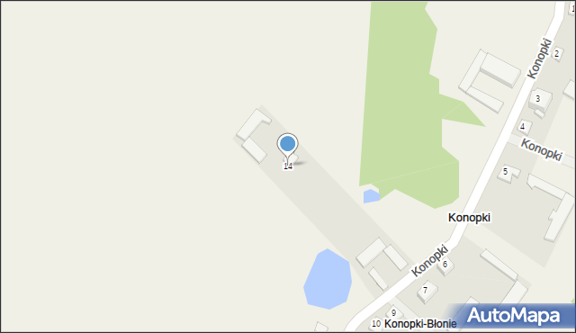 Konopki, Konopki, 14, mapa Konopki