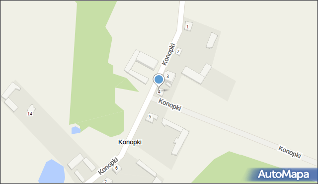 Konopki, Konopki, 4, mapa Konopki