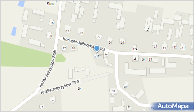 Konopki-Jałbrzyków Stok, Konopki-Jałbrzyków Stok, 21a, mapa Konopki-Jałbrzyków Stok