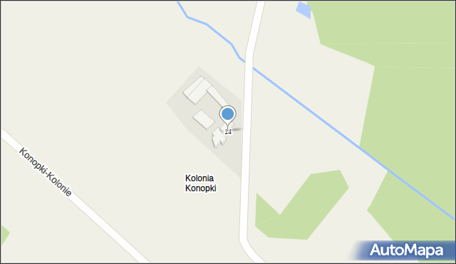 Konopki-Kolonie, Konopki-Kolonie, 14, mapa Konopki-Kolonie