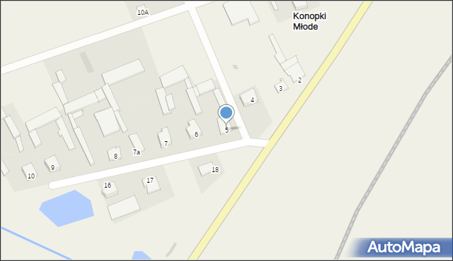 Konopki Młode, Konopki Młode, 5, mapa Konopki Młode