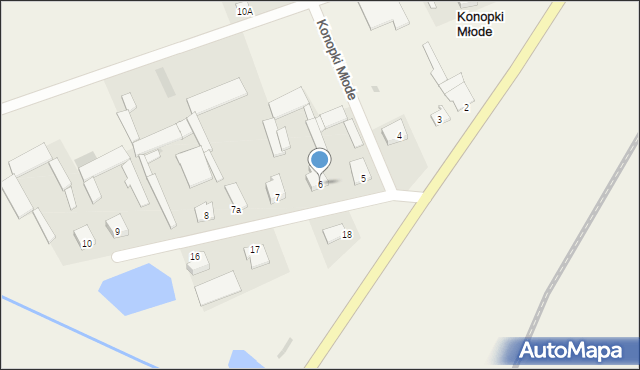 Konopki Młode, Konopki Młode, 6, mapa Konopki Młode